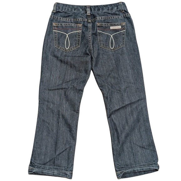 Calvin Klein Womens 27 Cropped Jeans Stretch Capris Crop Leg - Picture 1 of 4